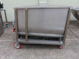 Stainless Steel Mobile Feed Hopper. - picture0' - Click to enlarge