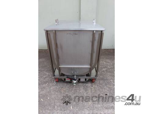 Stainless Steel Mobile Feed Hopper.