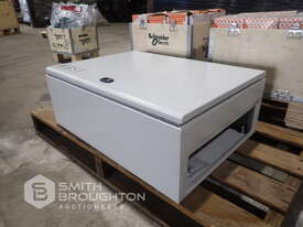 PALLET COMPRISING OF SCHNEIDER ELECTRICAL CABINET & 2 X BOXES OF 1 1/8 STUD BOLTS - picture0' - Click to enlarge