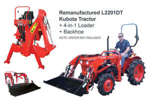 Kubota 25hp 4WD Diesel Tractor + FEL + Backhoe