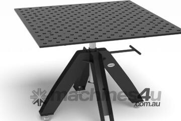 Rotating table height adjustable static incl. Perforated plate 1200x1200x15