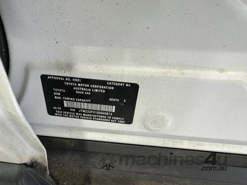 2020 Toyota RAV4 GX Hybrid-Petrol Wagon (Ex-Council)
