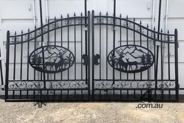 7ft Animal Design Wrought Iron Style Gates