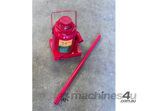caption Heavy-Duty Hydraulic Bottle Jack / Car Lift Jack - 50 Ton