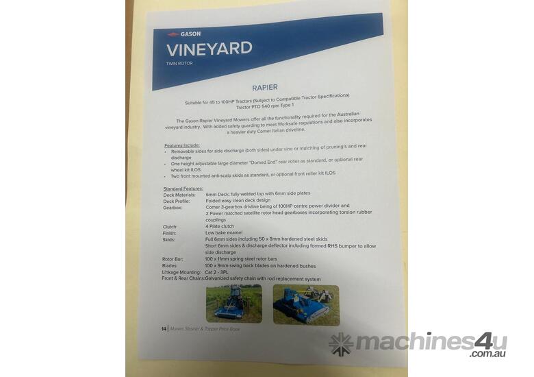 2024 Gason Rapier RP8 - Big Savings