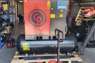 Chicago Pneumatic CPA 20 Oil Injected Screw Compressor with 500L Tank + Dryer