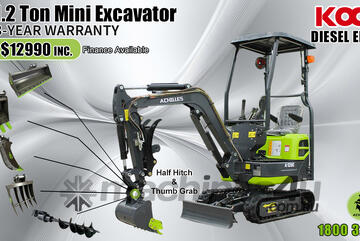 Achilles A12SE Mini Excavator Package