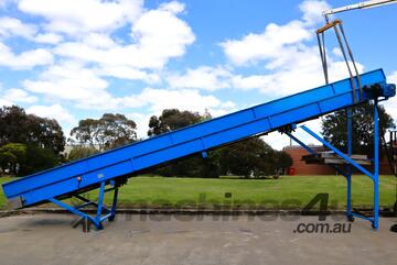 Large Incline Motorised Belt Conveyor - 4.3m High - 3E Machinery