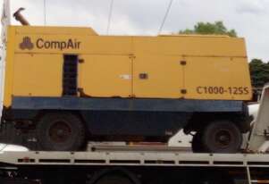1,000 cfm x 125 psi , air aftercooler , Compair DLT3101 , M11 cummins powered , 2005 model ,