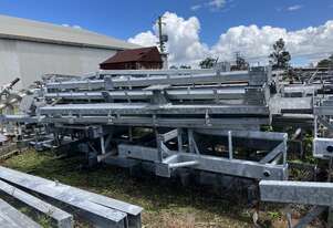 Chiller Rails with strongback and supports