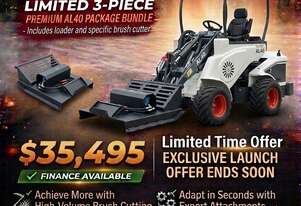 Brand New Ozziquip AL40 Mini Loader 4-in-1 with Brush Cutter 3-Piece Package
