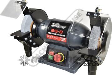BG-8 Industrial Bench Grinder 200mm Fine & Coarse Wheels 0.75kW - 1HP Motor Power