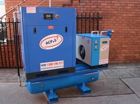 15hp 11kW Rotary Screw Air Compressor Package with Tank, Dryer & Oil Removal Filters - picture0' - Click to enlarge