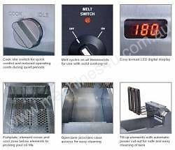 caption Electric Fryer Austheat AF813 Single Pan 3 Baskets