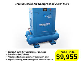 87CFM Electric Screw Air Compressor 15HP 415V - picture0' - Click to enlarge