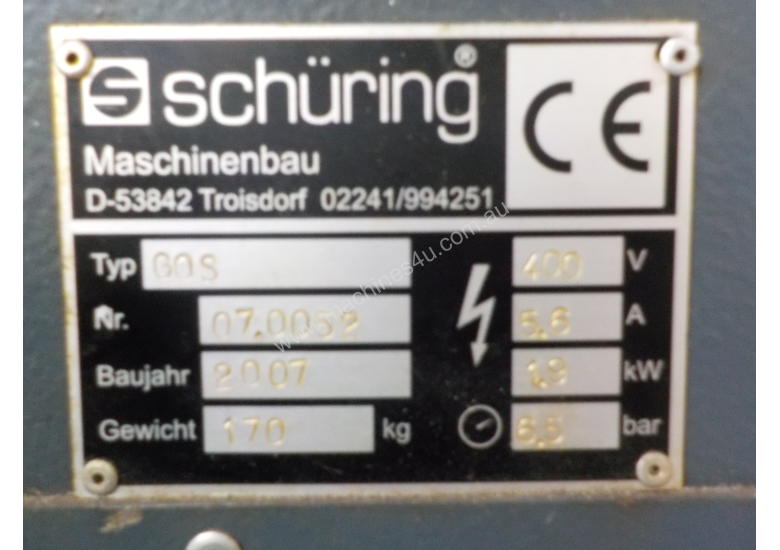 caption Automatic Milling Machine Slot Router/ Lightly used / Schüring 2007