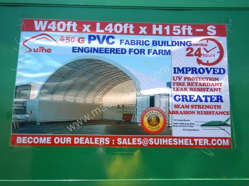 C4040S 12m x 12m x 4.5m Double Trussed Container Shelter - 6452-68