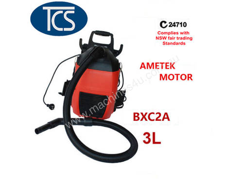 TCS NEW Commercial Dry Backpack Vacuum Cleaner Ametek Motor 1000W 3L