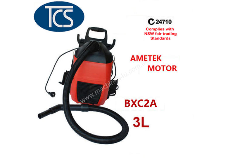 caption TCS NEW Commercial Dry Backpack Vacuum Cleaner Ametek Motor 1000W 3L