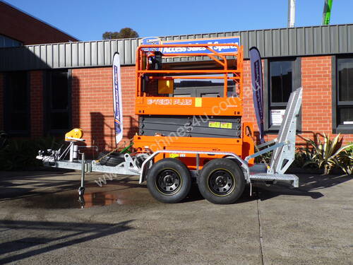 ACCESSWORX - DINGLI E-TECH S06-E ELECTRIC SCISSOR LIFT AND TRAILER PACKAGE