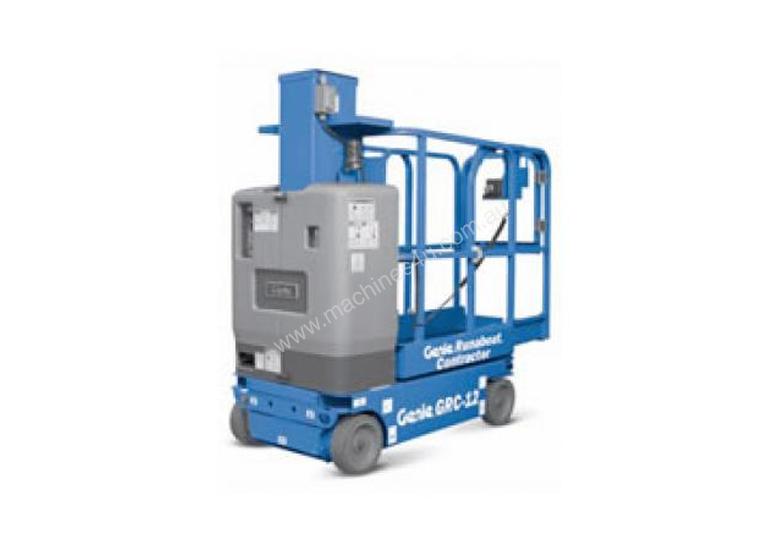 caption Genie 12ft Manlift Vertical Lift – Compact & Ideal for Indoor Tasks with Easy Maneuverability!