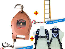 Branach Extension 3.3 to 5.2m Fibreglass Ladder, Fall Arrestor and Exofit Safety Harness - picture0' - Click to enlarge