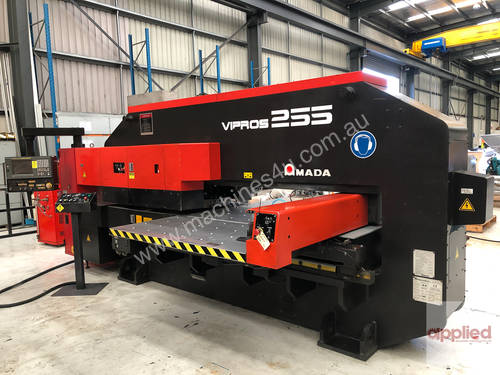 Used Amada Vipros 255 CNC Turret Punch Press. Very good condition. Inspect under power.