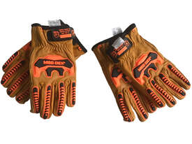 Mec Dex Leather Gloves PR-616 - Orange XL - 2 for the price of 1 - picture0' - Click to enlarge