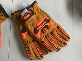 Mec Dex Leather Gloves PR-616 - Orange XL - 2 for the price of 1 - picture1' - Click to enlarge