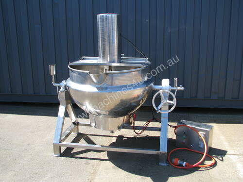 Stainless Steel Tilting Electric Jacketed Cooker Kettle Mixer - 300L