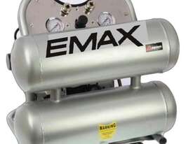 EMAX EMX220SA 1100W 20L ALUMINUM TWIN TANK SILENT TECHNOLOGY OIL FREE AIR COMPRESSOR FAD 130LPM - picture0' - Click to enlarge