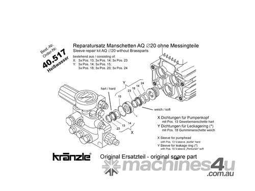 40517 - Repair Kit Water Seals for AQ Pump 20mm