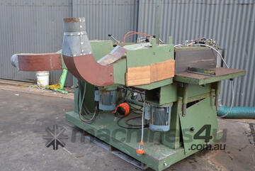 Twin belt heavy duty adjustable timber finishing double sided belt sander for timber