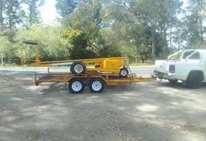 2ton tandem tilt deck Plant trailer , O/R brakes , ex council , 4.5 x 2.0 deck