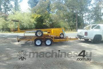2ton tandem tilt deck Plant trailer , O/R brakes , ex council , 4.5 x 2.0 deck