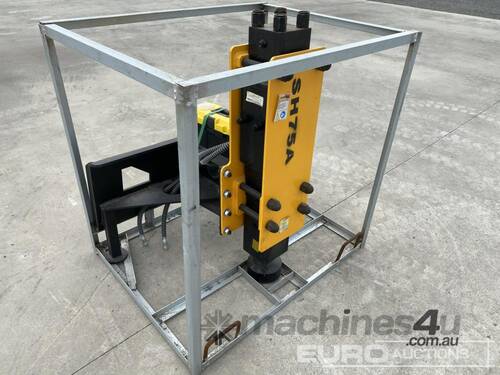 Unused Hydraulic Post Driver to suit Skidsteer Loader