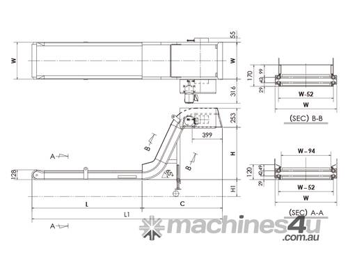 Enomoto BeA Hinge type Chip Conveyor & Coolant Tank