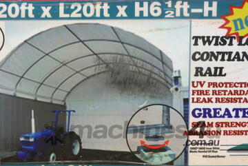   6m x 6m Container Shelter Workshop Igloo Dome with End Wall