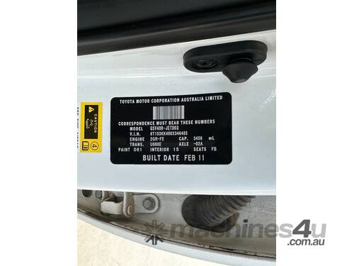 2011 Toyota Aurion  AT-X Petrol