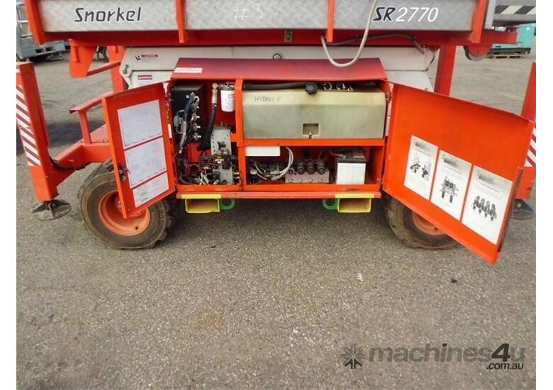 caption 2014 Snorkel S2770RT 4WD Diesel Scissor Lift – 525hrs (Used)