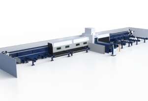 Han's Laser PX12050 Fiber tube Laser cutting machine - 12m Infeed, 360mm and 500mm Chuck Size