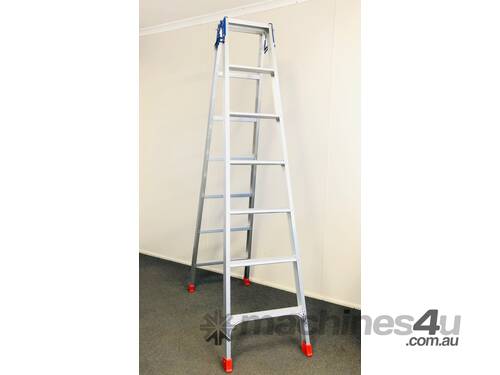 caption Aluminum Double Sided Step Ladder (150 kg Capacity) 4.2M 7 - Step