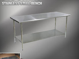 1220 X 610MM STAINLESS STEEL BENCH #430 GRADE - picture0' - Click to enlarge