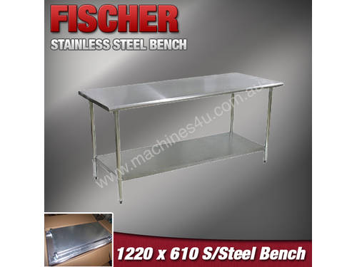 1220 X 610MM STAINLESS STEEL BENCH #430 GRADE