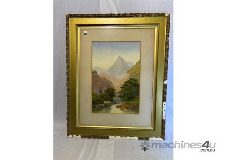 caption MOUNTAIN LANDSCAPE WATER COLOUR PAINTING