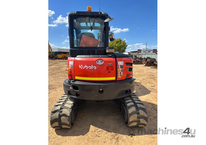 caption 2021 KUBOTA U55-4 5.5T EXCAVATOR WITH FULL A/C CAB, CIVIL SPEC, HITCH, BUCKETS AND 1475 HOURS