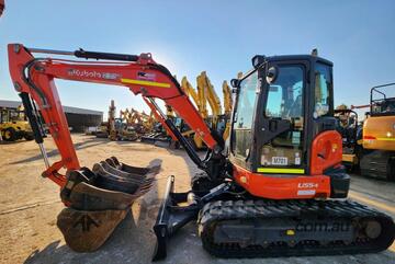 2021 KUBOTA U55-4 5.5T EXCAVATOR WITH FULL A/C CAB, CIVIL SPEC, HITCH, BUCKETS AND 1335 HOURS