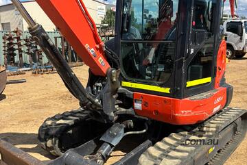 2021 KUBOTA U55-4 5.5T EXCAVATOR WITH FULL A/C CAB, CIVIL SPEC, HITCH, BUCKETS AND 1475 HOURS