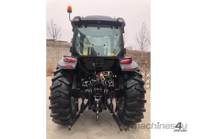 caption AgKing - 90HP Tractor A/C Cabin 4WD AK904C with FEL & 4in1 Bucket
