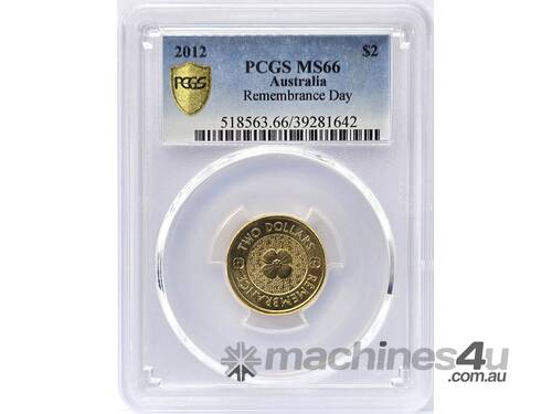 caption 2012 POPPY $2 COIN - PCGS GRADED AND SLABBED